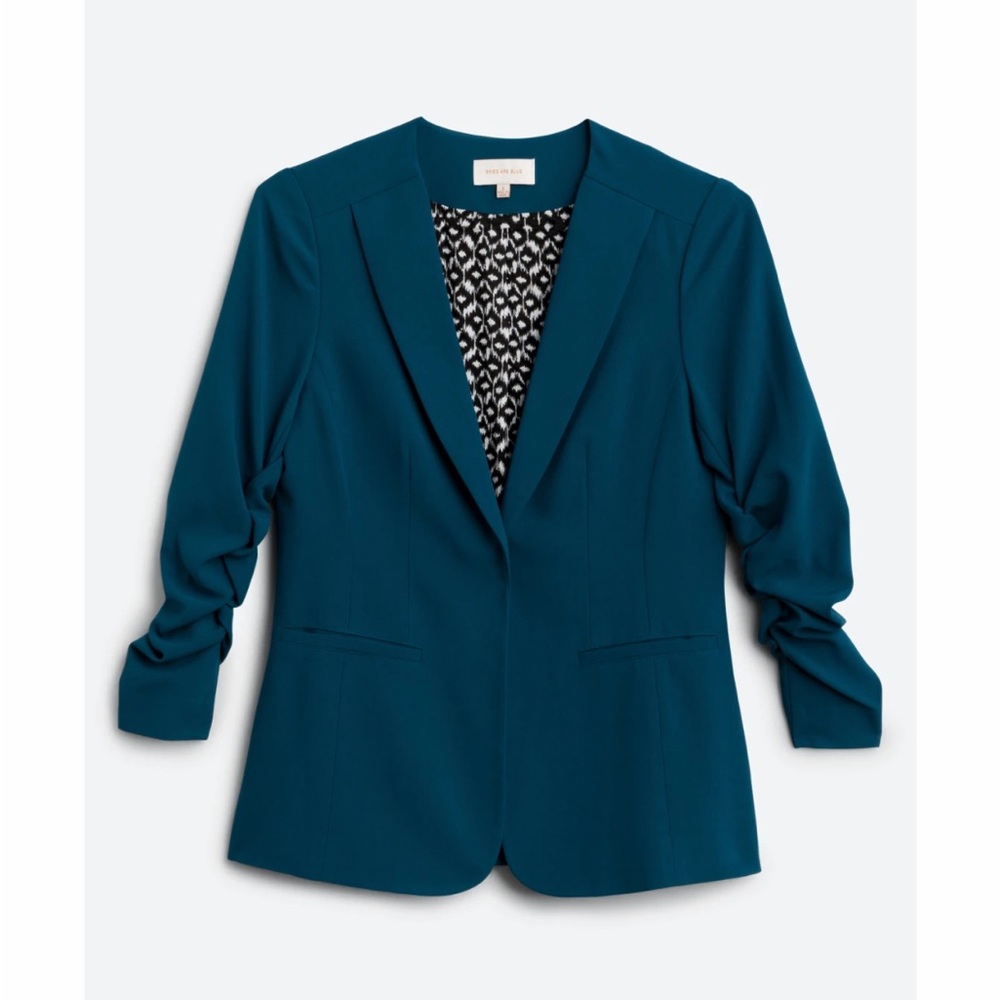 Skies are Blue Raja Collarless Blazer